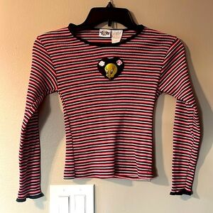 Warner Bros. Tweety Striped Red and Black Kids Shirt
